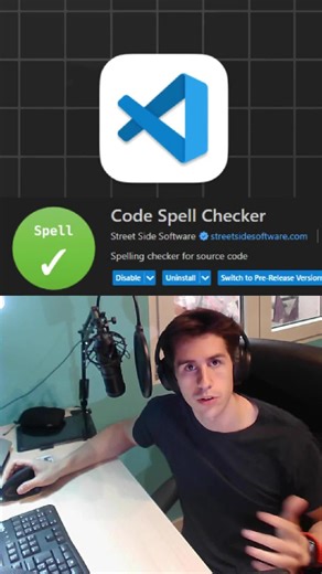 ¿Cuantas veces has cometido una falta de ortografía programando? Mira esta extensión de vsc #vsc #programming #javascript #java #typescript #python #software #http #api #code #cron
