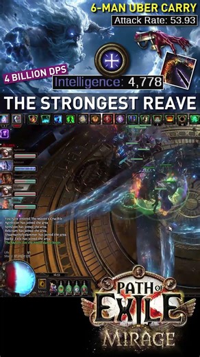 4 Billion DPS Uber Carry (6-man) Showcase | Int/Acc-Stacker REAVE of Refraction Juggernaut | 3.28