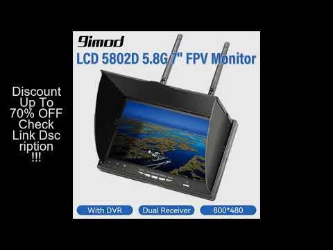 9IMOD LCD5802D FPV Monitor with DVR 5.8G 40CH 7 Inch LCD Screen Monitor 800x480 Dual Diversity Recei
