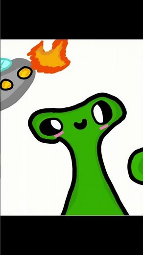 how to draw a cute alien❤