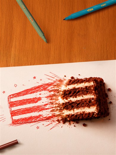 Dessiné avec BIC, servi avec amour 🍰🎨