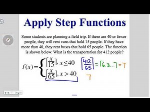 Algebra 5-3: Step Functions