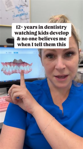 Cosmetic & Family Dentist on Instagram: "12+ years watching kids develop and NO ONE believes me when I tell them this 🤯 The roof of your mouth is the floor of your nose 👃 Let that sink in for a second… If your palate isn’t shaped like a flat, broad tongue, your jaws aren’t growing right 🚨 And when your jaws don’t grow right? EVERYTHING is affected: 😴 Sleep quality tanks 🤧 “Allergies” appear 👂 Ear infections become chronic 😤 Mouth breathing 