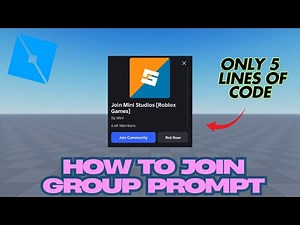 🔔 How to Make a Join Group Prompt in Roblox Studio! 🛠️
