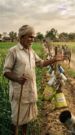 "नीलगाय भगाने का देसी जुगाड़ 😱 किसान का दिमाग देखो!"#kisan #desijugaad #farming #nilgai #village