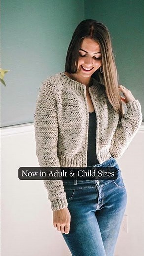 Free Crochet Cardigan Pattern for Kids! 👶🧶 Cascade Child Cardigan (7 Sizes)