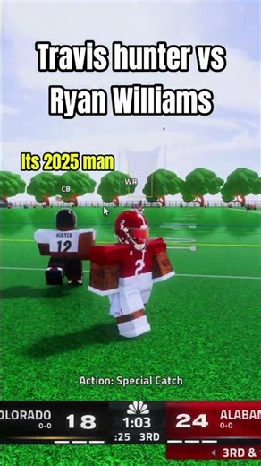 Ryan Williams vs Travis Hunter 👀 #wittyyb #roblox #collegefootball26 #travishunter #ryanwilliams