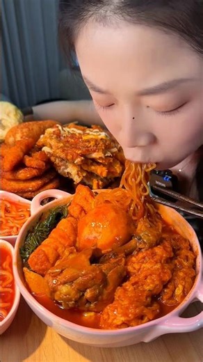 spicy noodles ||😋🤤|| #asmr #eating #mukbang #challenge #food