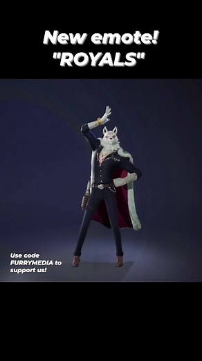 11K views · 256 reactions | New emote! "ROYALS" Use code FURRYMEDIA to support us! | Furry Characters in random Places - also games and anime | Facebook