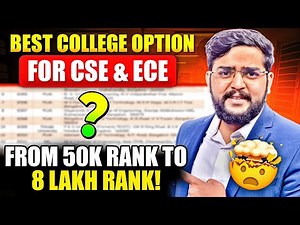 Top Colleges for 50k to 8 Lakh JEE Main Rank ( Part 1) | Best B.Tech Options for CSE, AI, ECE