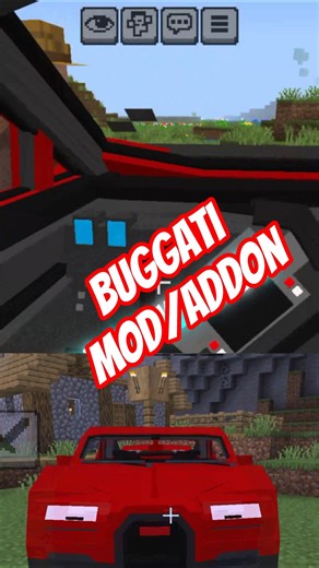 Minecraft Buggati car mod/addon #minecraft #gaming #mcpe #addonmcpe