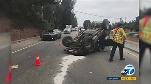 DUI suspect slams into 'report drunk drivers' sign in rollover crash near Santa Cruz