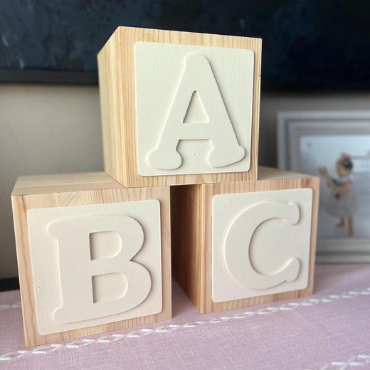 Wood Baby Blocks Personalized Alphabet Name Blocks Baby Shower Block Centerpiece Large Decorative Baby Blocks Customizable Nursery Decor - Etsy