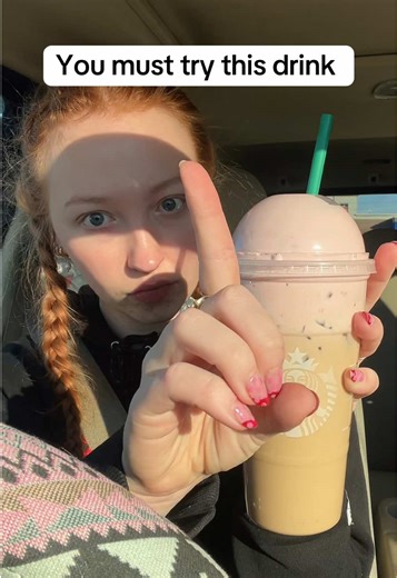 Venti Blonde Espresso Latte with Strawberry Cold Foam