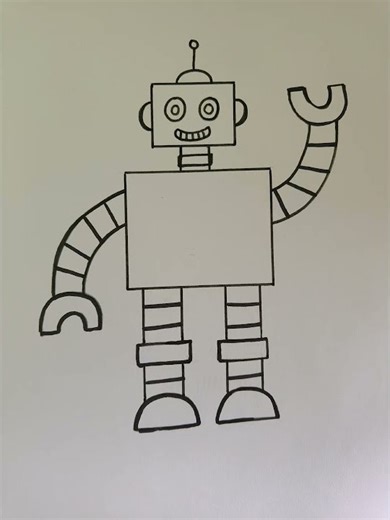 how to draw a robot #holidayhomework#robot#easydrawing