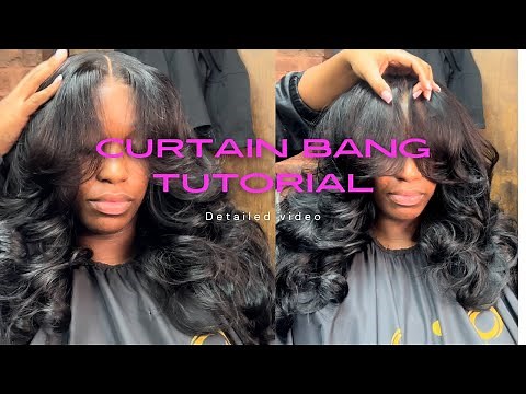 How to do curtain bangs and closure sew in. Full layer tutorial