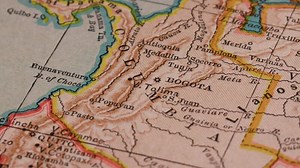 Colombia country map animation South America, detailed geography visualization