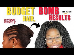 Quick & Easy Micro Braid Brazilian Curly Crochet Install | Prelooped Crochet Hair Tutorial