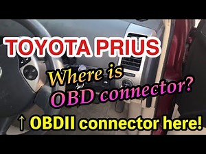 Where to find OBD2 connector for Toyota Prius to put ELM327 diagnose adapter