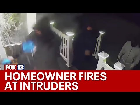 Wild video shows Washington homeowner shoot at 3 suspects during attempted home invasion