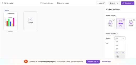 Stop wrestling with PDF-to-image conversions. BoldSign’s free PDF-to-Image Converter lets you convert full PDFs into PNG/JPG/WebP (with DPI control) — no sign-up, no watermarks, and it works right in your browser. Try it here 👉https://boldsign.com/pdf-to-image-converter-online/?utm_source=facebook&utm_medium=organic&utm_campaign=convert_pdf_into_images #BoldSign #PDFTools #PDFtoImage #FreeTools | BoldSign