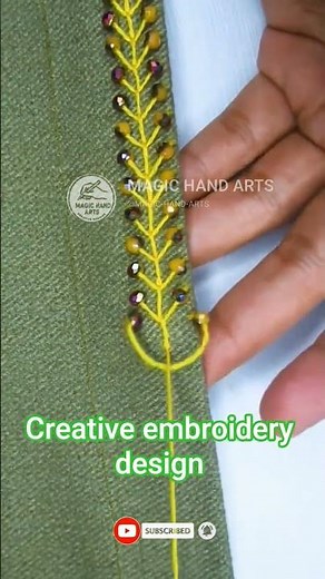 😍 Creative embroidery design #handbroidery #embroiderypatterns #embroidery
