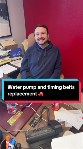 Should I service my water pump at the same time as my timing belt? #fyp #auto #car #mechanic #waterpump