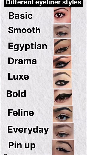 Different Eyeliner Styles Every Girl Should Try |#eyeliner #makeup #viral #trending #shorts