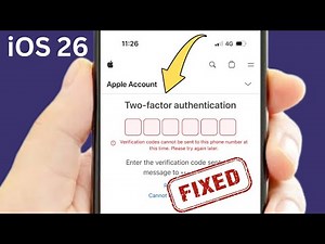 Fixed: Verification Codes Cannot Be Sent To This Phone Number At This Time | Apple Id | iOS 26