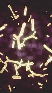 Illustration of virus cells or bacteria molecule under microscope