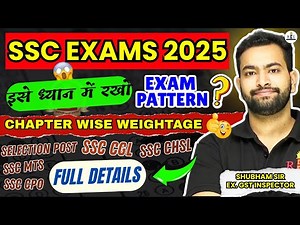 SSC 2025 Exam Blueprint 🔥 | Chapter-Wise Weightage for CGL, CHSL, CPO, MTS, selection post and more