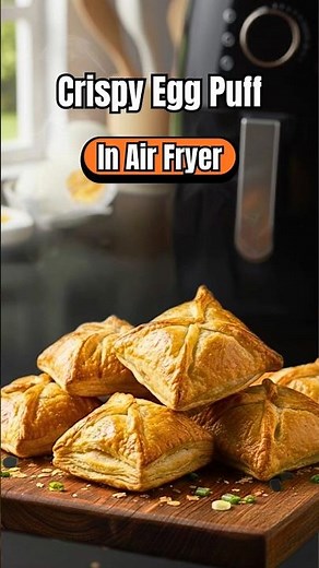 CRISPY Egg Puff in 10 Mins! | Air Fryer Indian Snack Recipe | Flaky Puff Pastry Hack