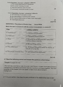 4 In linguistics, the term 'cohesion' refers toA. the mutual d... | Filo