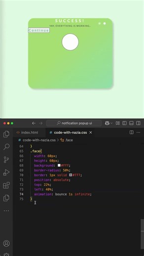Animated Success Message Using HTML & CSS 💚 #coding #htmlcss