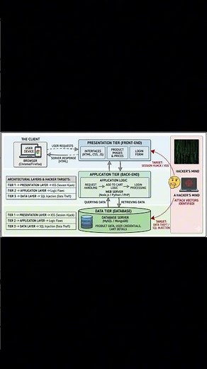 Web Application Architecture How Websites Actually Work? #shorts #cybersecurity #webdevelopment