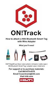 How to Attach a Hilti ON!Track Bluetooth Smart Tag with Wire Adapter