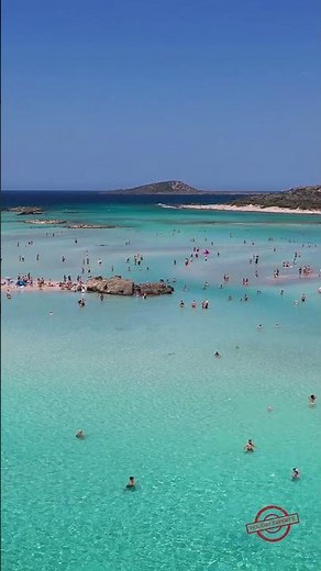 World's #1 Beach 2025 Elafonissi, Crete 🇬🇷 #Shorts#Greece #WorldsBestBeach#travelgreece #drone