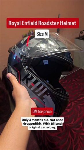 Hitesh Grover | Original Royal Enfield Roadster Helmet. Size M. Only 4 Months Old. Available with original Bill and Carry Bag. Fuel in the tank, freedom... | Instagram