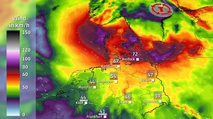 So zieht das Sturmtief heute über Deutschland