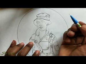 How to draw women soldier /step by step lady soldier drawing