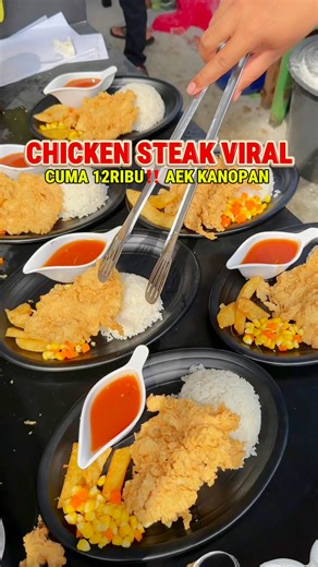 YANG VIRAL DI AEK KANOPAN‼️ Akhirnya Steak viral yang heboh di Ranto udah ada di Aek Kanopan 🔥 Chicken steaknya murah meriah merakyatttt 🤤🔥 Menu lain juga banyak kali… ayam geprek, nila, snack semua ada 🤣 Yang belum coba… merapat sebelum makin rame terus 🫵🏻🔥 📍 Warung My Chicken Steak Aek Kanopan Jl. Wonosari Lorong 3, Aek Kanopan ✅ Engkolllll 🫶🔥 👀 Disclaimer: Ini bukan review, ini SEPILL! Cocok: Alhamdulillah. Gak cocok: mungkin selera kita beda, usah pala merajuk baya 🤭 ____________