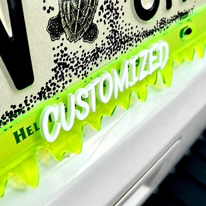Custom License Plate Frame Cover (single Plate) Neon Acrylic License Plate Frame - Etsy