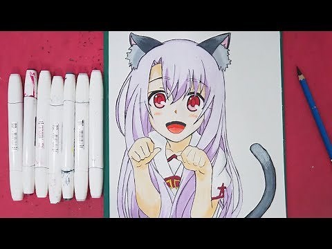 How To Draw Cute Anime Cat Girl [Drawing Anime For Beginners]
