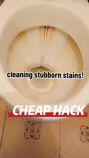 how to remove stubborn toilet stains #cleaninghacks #basicposh #toiletcleaner