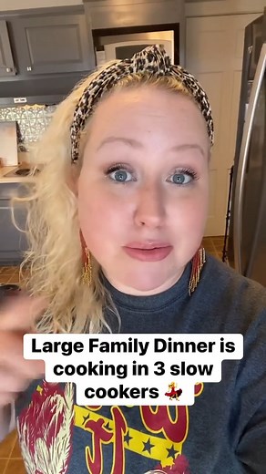 163K views · 1.5K reactions | Large Family Dinner is cooking in 3 slow cookers  #largefamilymeals #familymeals #freezermeals #crockpot #leftovers #reels | Jamerrill Stewart, Large Family Table | Facebook