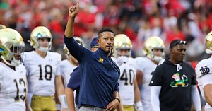 Marcus Freeman reacts to first win as Notre Dame head coach