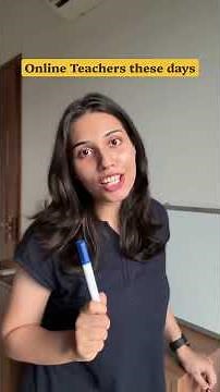 Online teachers these days | Salonayyy | Saloni Gaur