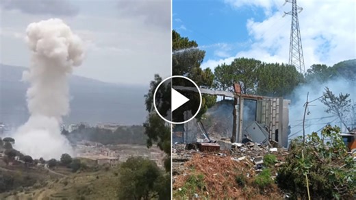 Esplosione in una fabbrica di fuochi d'artificio a Messina: il video | LA7