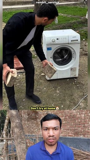 Testing an Old Washing Machine with Stones