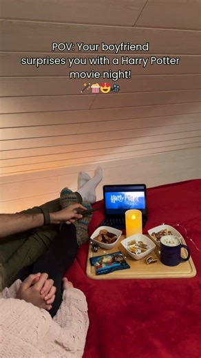 Firebox on Instagram: "✨ 100 Days until Christmas ✨ Your boyfriend surprises you with a magical Harry Potter movie night 🪄🍿 – of course with the perfect gadgets from firebox! 🎁This is where things get truly cosy. 😍 👉 Perfect to copy (or pop on your wish list 😉) #firebox #100DaysUntilChristmas #HarryPotterNight #MovieNightGoals #gifts"